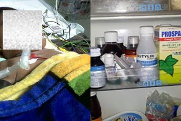 Ilustrasi anak sakit dan dampak  simpan obat di kulkas