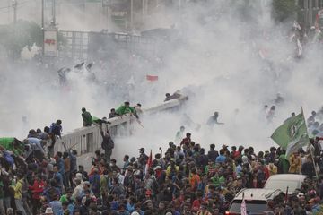 Demonstrasi Mahasiswa Menolak RUU KHUP dan UU KPK