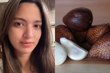 Dear Nia Ramadhani, Begini Cara Mengupas Salak yang Benar dan Aman. Mengonsumsinya harus dengan kulit arinya ya.