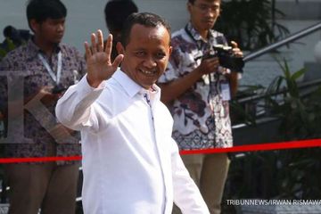 Bahlil Lahadalia meninggalkan Kompleks Istana Kepresidenan, Jakarta, Selasa (22/10/2019)