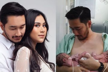 Syahnaz Sadiqah Melahirkan Anak Kembar Tidak Identik, Begini Ekspresi Jeje Govinda