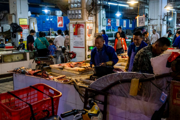 Pasar makanan laut dan makanan segar di Wuhan, Hubei, China yang diduga menjadi sumber virus corona.