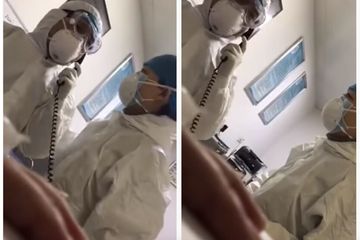 Seorang ahli medis marah dan frustasi karena pasien virus corona yang semakin hari semakin bertambah.