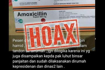 Beredar pesan tangkal virus pakai Amoxicillin yang dimasukkan ke dalam tandon air.