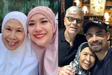 Bunga Citra Lestari bersama keluarga Ashraf Sinclair.