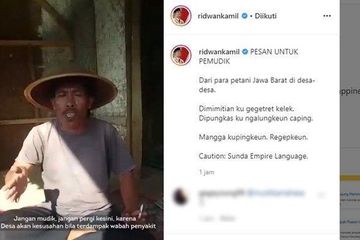 Petani minta warga Jakarta tidak mudik ke kampung halaman.