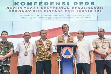 Ketua Gugus Tugas Percepatan Penanganan Covid-19 Doni Monardo mengatakan, Indonesia belum aman sampai vaksin virus corona ditemukan.