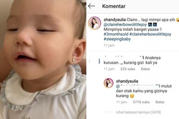 Perseteruan Kurang Gizi antara Shandy Aulia dan Warganet Julid yang Membully Anaknya