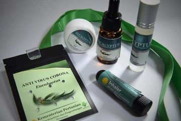 Kementerian Pertanian (Kementan) melaunching inovasi antivirus berbasis eucalyptus di ruang utama Agriculture War Room (AWR), Jakarta, Jumat(8/5/2020). 