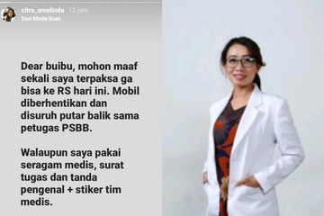 Tegasnya Petugas PSBB Tegakkan Peraturan di Jalan, Dokter yang Akan Melayani Pasien di Rumah Sakit pun Diminta Putar Balik 