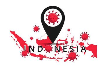 Ilustrasi penyebaran Covid-19 di Indonesia. 