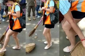 Berkeliaran Tak Pakai Masker, Wanita Ini Merasa Jijik saat Disuruh Bersihkan Jalanan: 'Saya Kan Enggak Pernah Nyapu'