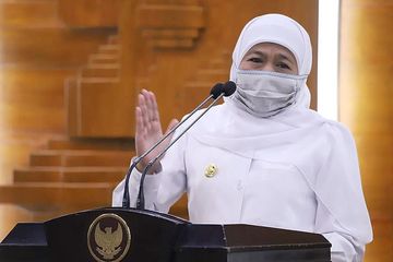 Gubernur Jawa Timur, Khofifah Indar Parawansa sebut Jatim sudah lewati puncak Covi-19