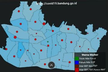 Kota Kembang Bandung Berwarna Merah Lagi, Positif Covid-19 Ada di Semua Kecamatan