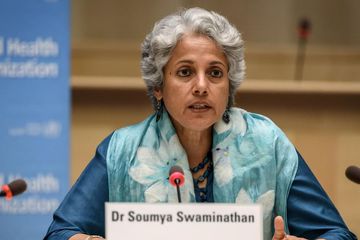  Dr. Soumya Swaminathan, peneliti sains senior dari WHO yang memprediksi memakai masker dan menjaga jarak masih akan berlangsung lama dalam menghadapi pandemi Covid-19.