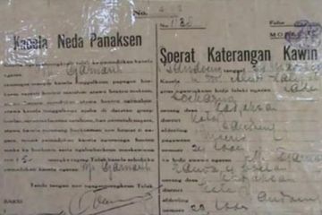 Surat nikah Presiden RI Pertama Soekarno dan Inggit Garnasih