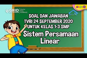 Soal Dan Jawaban Materi Tvri Sistem Persamaan Linear Kamis 24 September 2020 Semua Halaman Kids