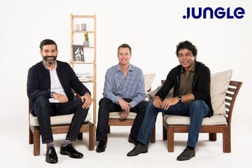 (kiri ke kanan) Tim Manajemen Jungle Ventures: Founding Partner Jungle Ventures - Amit Anand, Managing Partner Jungle Ventures - David Gowdey, dan  Founding Partner Jungle Ventures - Anurag Srivastava.