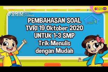 Soal Dan Jawaban Materi Tvri Hari Ini Trik Menulis Dengan Mudah Senin 19 Oktober 2020 Kids
