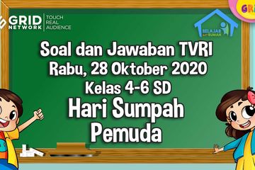 Soal Dan Jawaban Belajar Dari Rumah Tvri Hari Sumpah Pemuda 28 Oktober 2020 Semua Halaman Kids