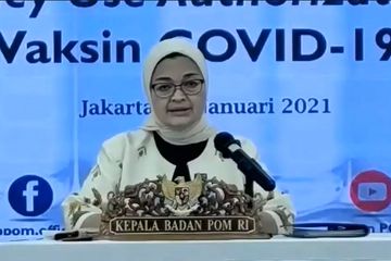 Kepala BPOM umumkan izin edar darurat vaksin Covid-19 buatan Sinovac (CoronaVac)