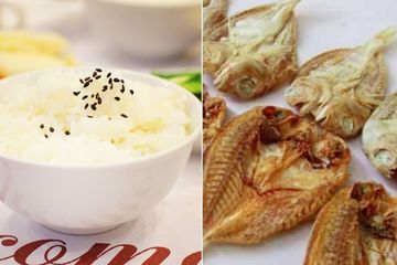 Manfaat kesehatan makan nasi dan ikan asin.