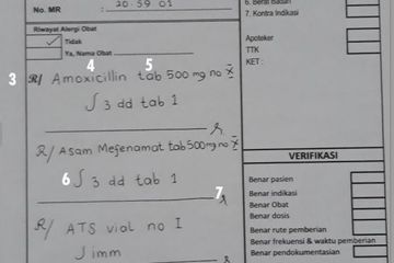 Contoh kaidah teknik penulisan resep obat