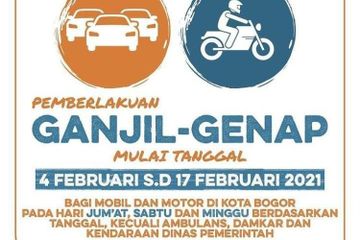 Bukan Lockdown Akhir Pekan, Bogor Terapkan Ganjil-Genap 24 Jam, Ini Aturannya!