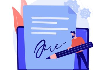 Ilustrasi tanda tangan digital