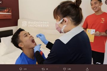 Hasil swab PCR tim bulu tangkis Indonesia. (foto ilustrasi)