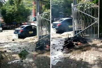Sejumlah korban bom gereja katedral alami luka bakar.