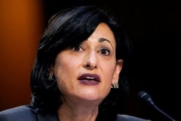 Dr Rochelle Walensky, Direktur Pusat Pengendalian dan Pencegahan Penyakit (CDC),  di Capitol Hill di Washington, D.C, Amerika Serikat