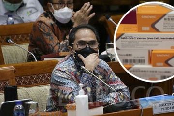  Direktur Utama PT Bio Farma (Persero) Honesti Basyir dalam rapat dengar pendapat yang disiarkan kanal YouTube DPR RI, Kamis (20/05/2021).