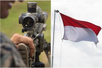 Ilustrasi - Cerita sniper Indonesia yang berhutang nyawa pada selembar kain merah putih.