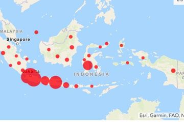 Ilustrasi Zona merah di Indonesia minggu ini paska libur leberan 2021.