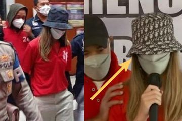 Nia Ramadhani kenakan topi mewah meski dirinya sedang menggunakan baju tahanan