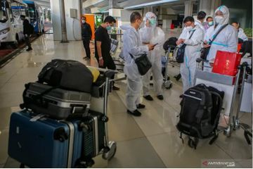Para WNA yangbaru tiba di Bandara Soekarno Hatta