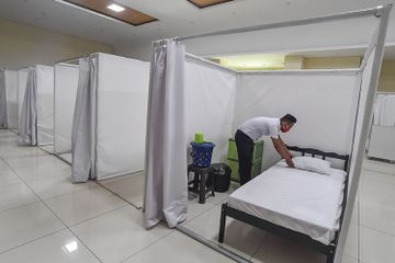 Salah satu tempat isolasi bagi pasien Covid-19 yang disediakan Pemprov DKI.