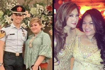 Olivia Nathania, sang suami, dan Nia Daniaty