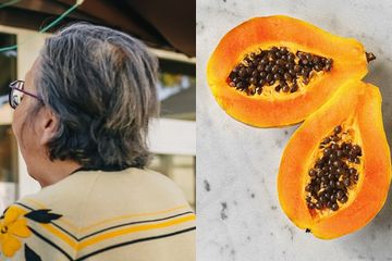 Begini cara menghilangkan uban dengan pepaya. Mudah banget, Moms!