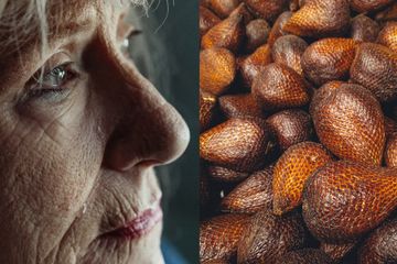 Cara membuat wajah bebas keriput dengan biji salak.