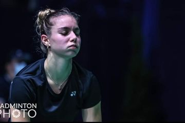 Gegara kurang 1 dosis vaksin  Ya&euml;lle Hoyaux gagal berlaga di Bali, Indonesia Badminton Festival 2021.