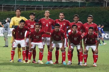 Skuad timnas Indonesia saat menghadapi Kamboja di Piala AFF 2020.