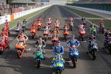 Para pebalap MotoGP siap melakukan ujicoba pra musim di Sirkuit Mandalika, Lombok, NTB