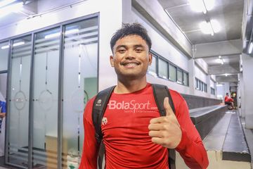 Saddil Ramdani saat ditemui seusai latihan timnas U-23 Indonesia di Lapangan B, Senayan, Jakarta, 1 Mei 2022.