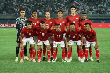 Skuad timnas Indonesia saat menghadapi Kuwait di Kualifikasi Piala Asia 2023.