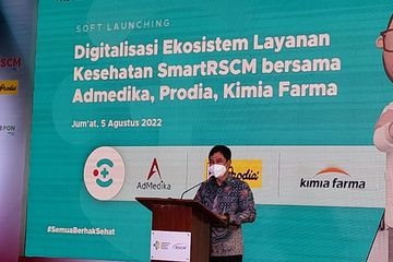 Wakil Menteri Kesehatan di acara peluncuran layanan kesehatan digital SmartRSCM.