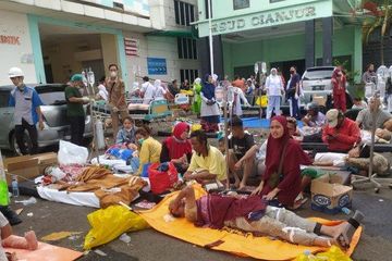 Gempa Bumi Cianjur  46 Orang Meninggal Dunia dan Raturan Korban Luka Parah