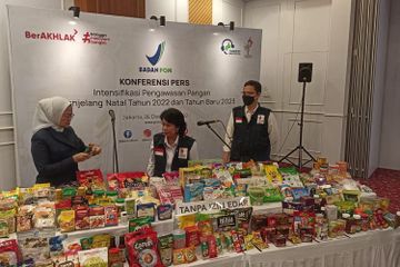 Bahan pangan yang tidak mempunyai izinedar dan rusak, telah disita BPOM RI