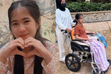 Puteri Rafasya, artis cilik yang alami kelumpuhan usai kena prank kursinya ditarik saat di lokasi syuting